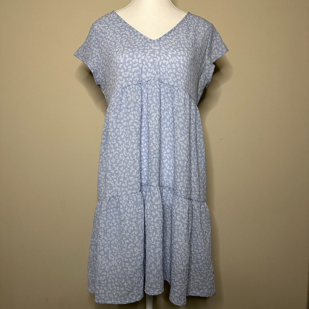 Love, Fire - Blue Tiered Babydoll Midi Dress – Size Medium